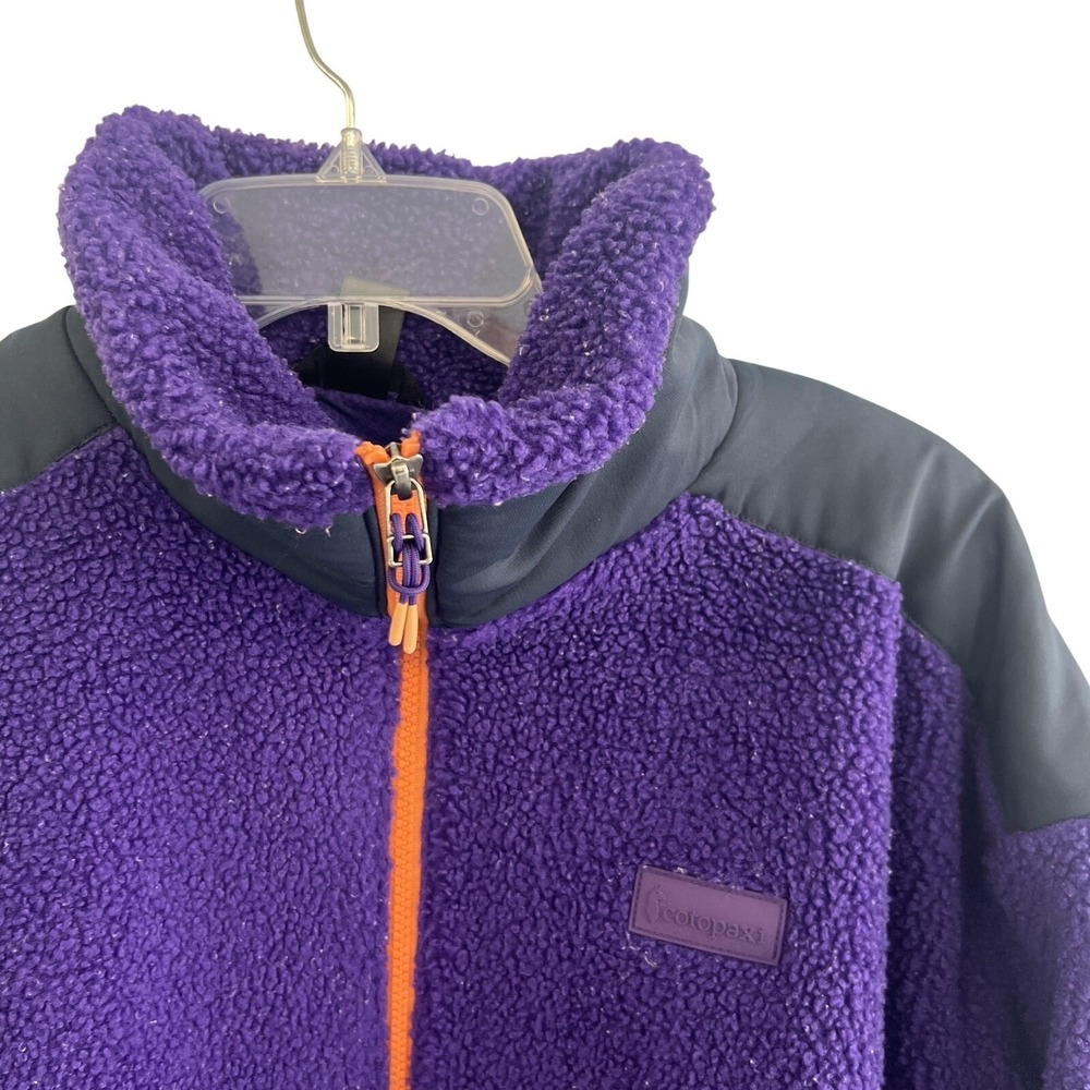 Cotopaxi Jacket Mens Large Purple Sherpa Fleece Full Zip Colorblock Hiking - Picture 2 of 16